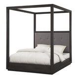 Oxford Upholstered Eastern King Canopy Bed in Dolphin by Modus Furniture at Eve Furniture