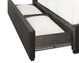 Oxford Upholstered Footboard Eastern King Storage Bed in Dolphin by Modus Furniture at Eve Furniture