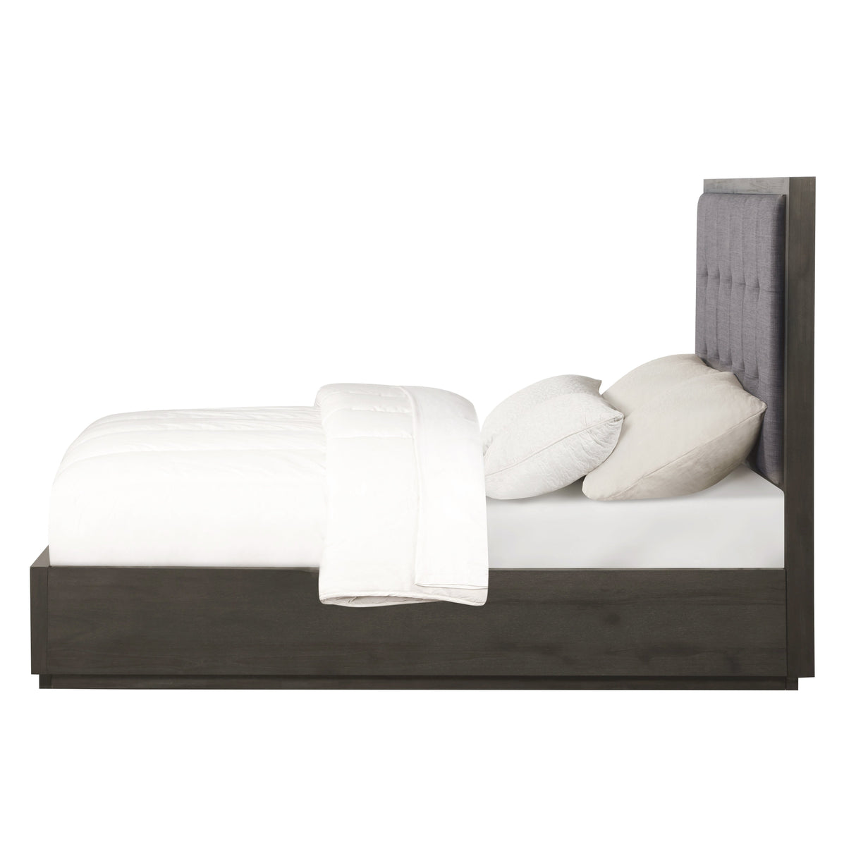 Oxford Upholstered Footboard Eastern King Storage Bed in Dolphin by Modus Furniture at Eve Furniture