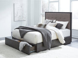 Oxford Upholstered Footboard Full Storage Bed in Dolphin by Modus Furniture at Eve Furniture