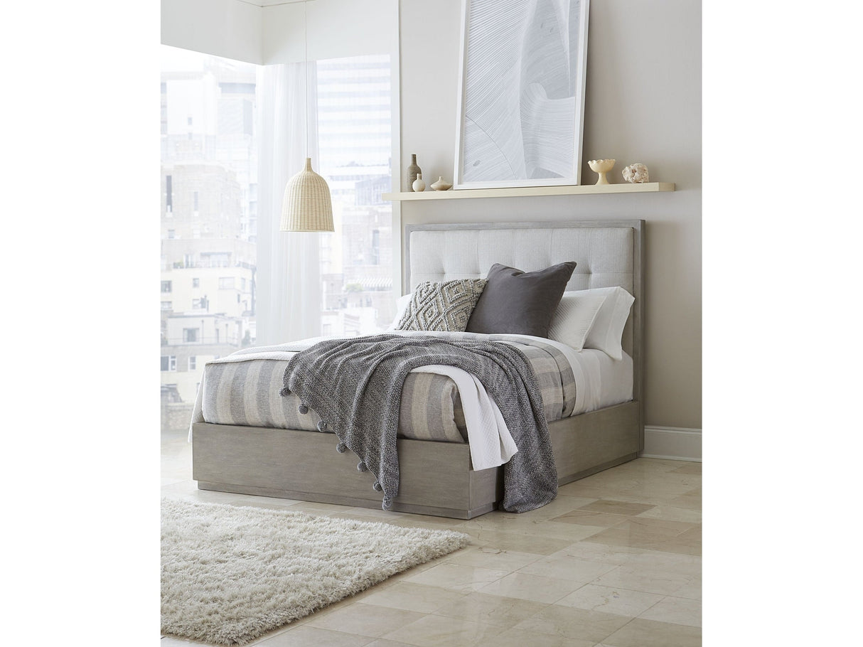 Oxford Upholstered Footboard Queen Storage Bed in Mineral by Modus Furniture at Eve Furniture