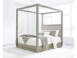 Oxford Upholstered Full Canopy Bed in Mineral by Modus Furniture at Eve Furniture