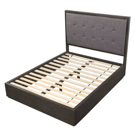 Oxford Upholstered Platform Bed in Dolphin (59") by Modus Furniture at Eve Furniture