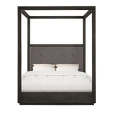 Oxford Upholstered Queen Canopy Bed in Dolphin by Modus Furniture at Eve Furniture