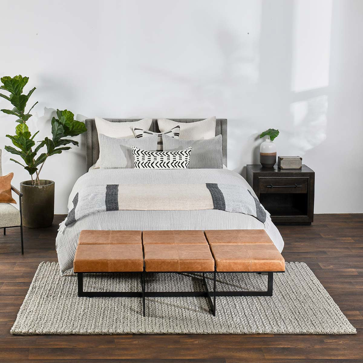 Oxnard Gray Wool Rug by Classic Home at Eve Furniture