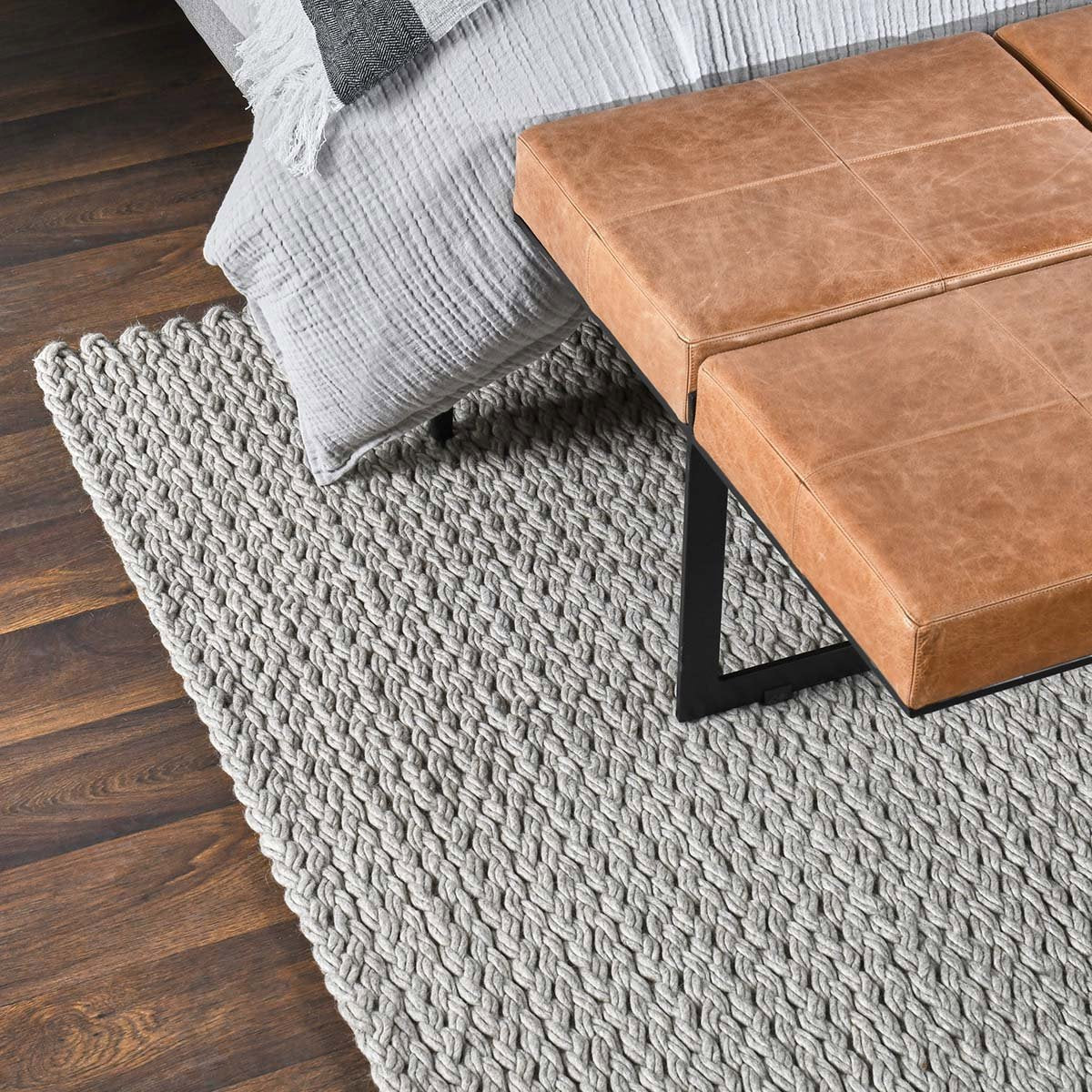 Oxnard Gray Wool Rug by Classic Home at Eve Furniture