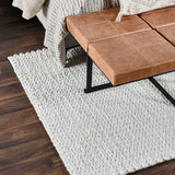 Oxnard Ivory Wool Rug by Classic Home at Eve Furniture