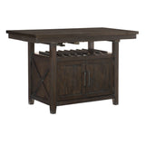 Oxton Dark Cherry Extendable Counter Height Table by Homelegance at Eve Furniture