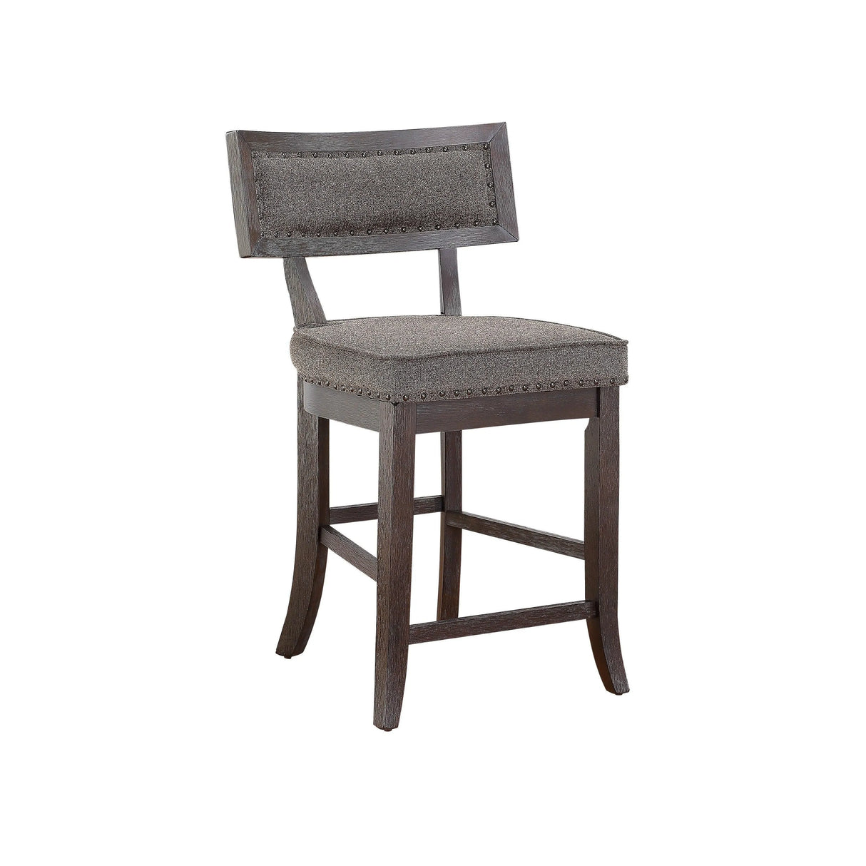 Oxton Dark Cherry/Fabric Counter Chair, Set of 2 by Homelegance at Eve Furniture