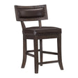 Oxton Dark Cherry/Faux Leather Counter Chair, Set of 2 by Homelegance at Eve Furniture