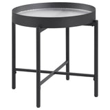 Ozella Sandy Black 2-Piece Round Coffee and End Table Set by Coaster at Eve Furniture