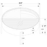 Ozella Sandy Black 2-Piece Round Coffee and End Table Set by Coaster at Eve Furniture