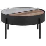 Ozella Sandy Black 3-Piece Round Coffee and End Table Set by Coaster at Eve Furniture