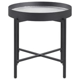 Ozella Sandy Black 3-Piece Round Coffee and End Table Set by Coaster at Eve Furniture