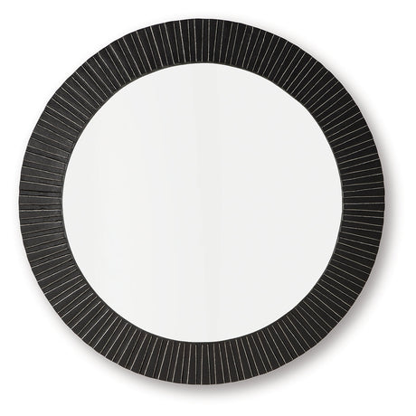 Ozias Black Accent Mirror by Ashley at Eve Furniture