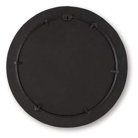 Ozias Black Accent Mirror by Ashley at Eve Furniture