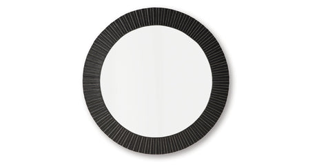 Ozias Black Accent Mirror by Ashley at Eve Furniture