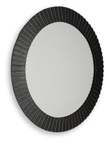 Ozias Black Accent Mirror by ASHLEY FURNITURE at Eve Furniture