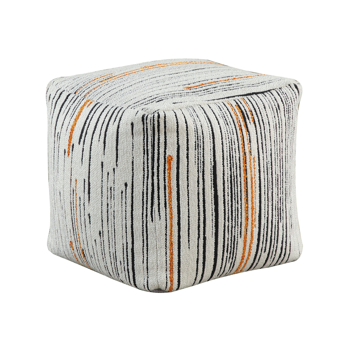 Easley Multi-Color Square Jacquard Pouf (no Wooden Frame)
