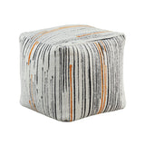 Easley Multi-Color Square Jacquard Pouf (no Wooden Frame)