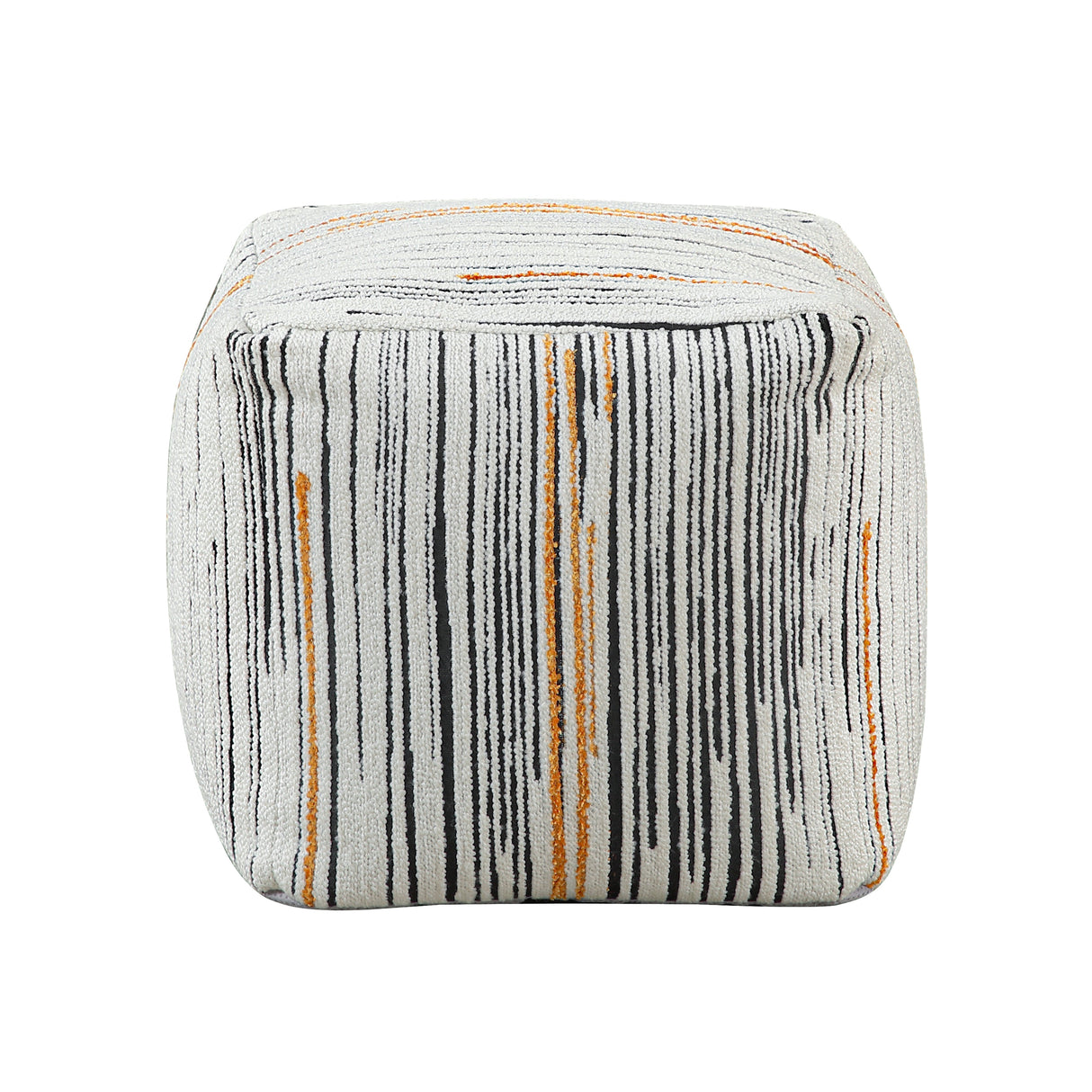 Easley Multi-Color Square Jacquard Pouf (no Wooden Frame)