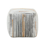 Easley Multi-Color Square Jacquard Pouf (no Wooden Frame)