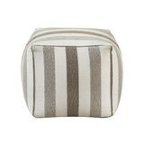 Easley Neutral Multi-Color Jacquard Pouf (no Wooden Frame)