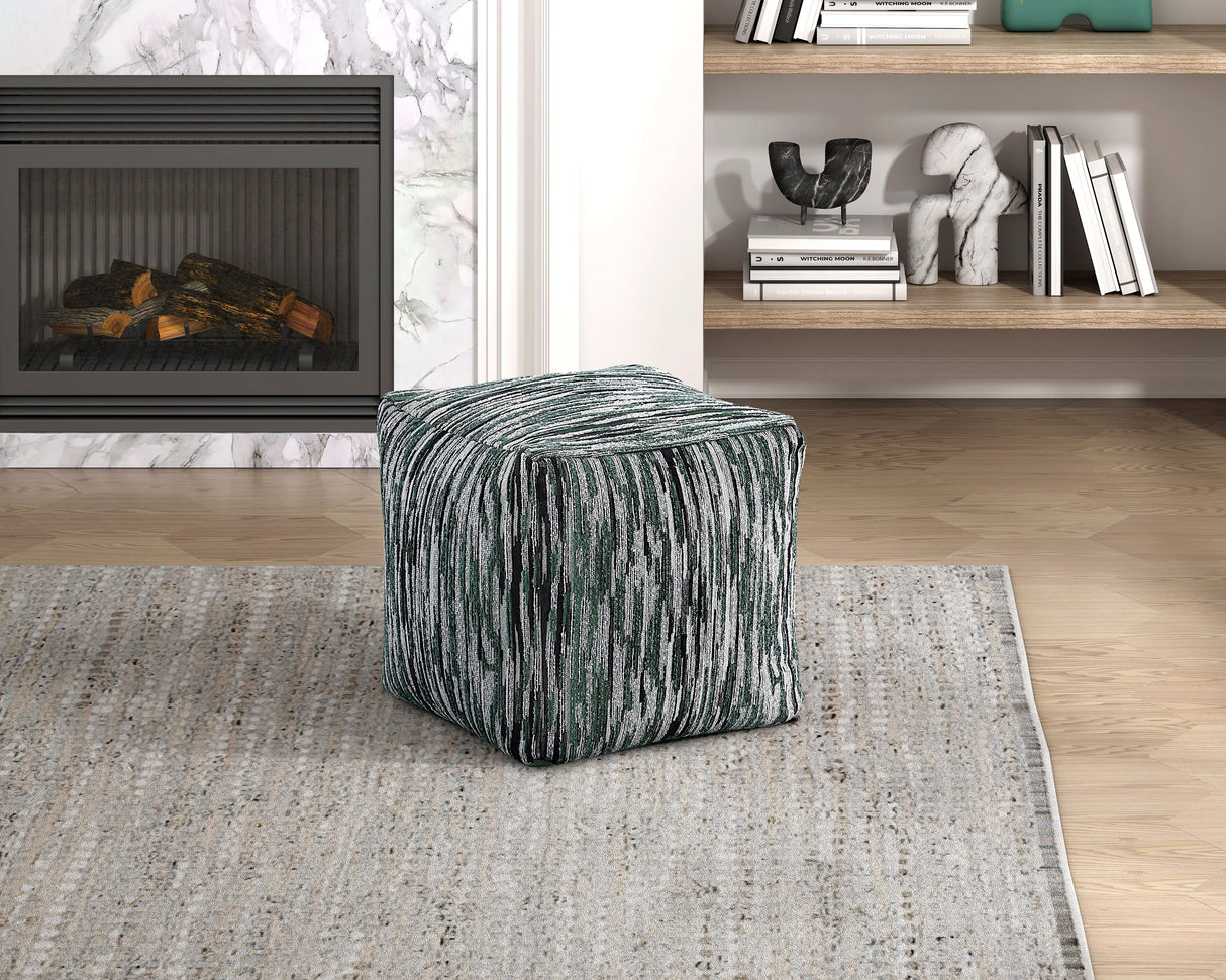 Easley Multi-Color Jacquard Pouf (no Wooden Frame)