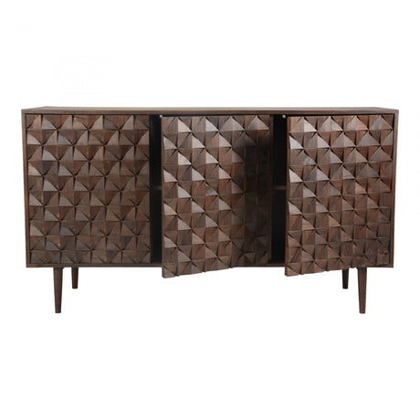 Pablo 3 Door Sideboard Dark Brown by Moe's Home at Eve Furniture