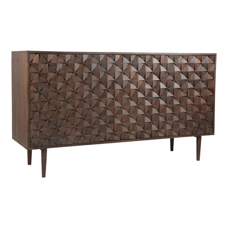 Pablo 3 Door Sideboard Dark Brown by Moe's Home at Eve Furniture