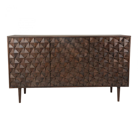 Pablo 3 Door Sideboard Dark Brown by Moe's Home at Eve Furniture