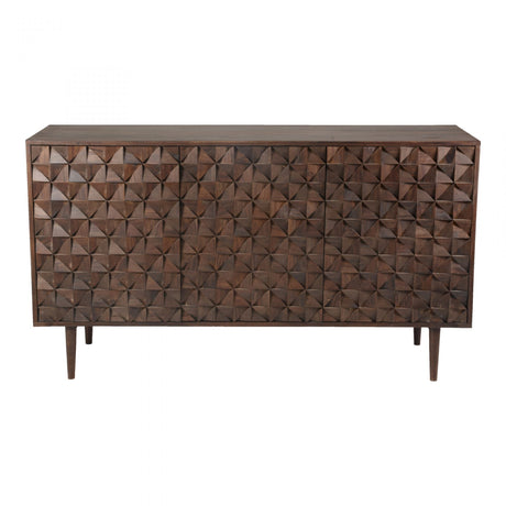 Pablo 3 Door Sideboard Dark Brown by Moe's Home at Eve Furniture