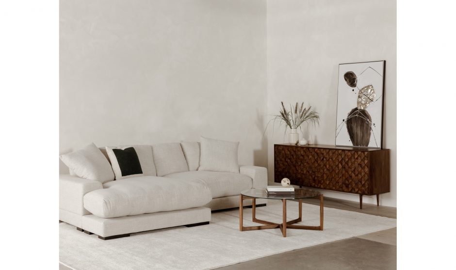 Pablo 4 Door Sideboard - Brown by Moe's Home at Eve Furniture