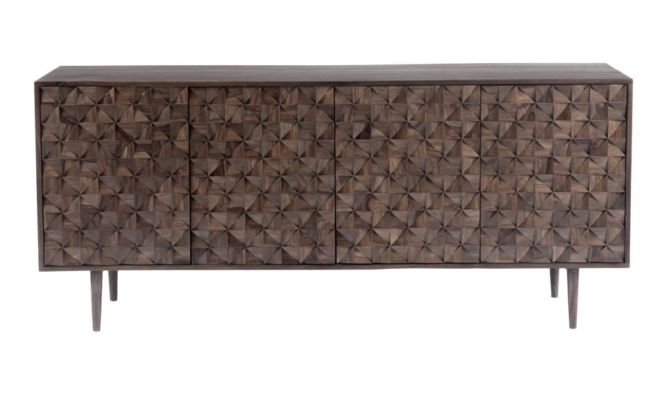 Pablo 4 Door Sideboard - Brown by Moe's Home at Eve Furniture