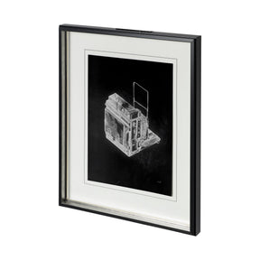 Pacemaker Black II by Alarm a Hand Embellished Textured Framed Art Print Matted under Glass by Mercana at Eve Furniture