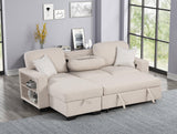 Pacific Beige Reversible Sectional With Pull-Out Bed by Happy Homes at Eve Furniture