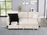 Pacific Beige Reversible Sectional With Pull-Out Bed by Happy Homes at Eve Furniture