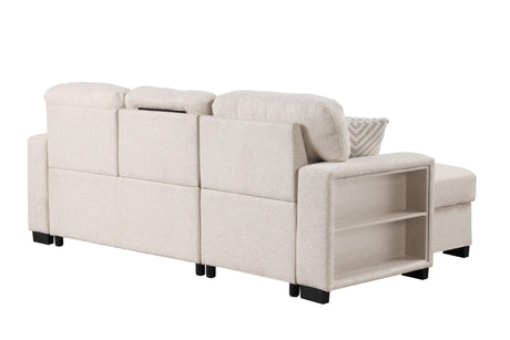 Pacific Beige Reversible Sectional With Pull-Out Bed by Happy Homes at Eve Furniture
