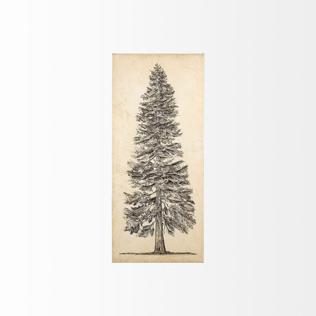 Pacific North West Tree Sketch I by Melissa Wang a Hand Embellished Textured Canvas by Mercana at Eve Furniture