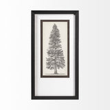Pacific North West Tree Sketch I by Melissa Wang Hand Embellished Framed Art Print Matted under Glas by Mercana at Eve Furniture