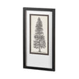 Pacific North West Tree Sketch I by Melissa Wang Hand Embellished Framed Art Print Matted under Glas by Mercana at Eve Furniture