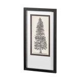 Pacific North West Tree Sketch I by Melissa Wang Hand Embellished Framed Art Print Matted under Glas by Mercana at Eve Furniture
