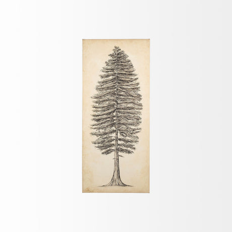 Pacific North West Tree Sketch II by Melissa Wang a Hand Embellished Textured Canvas by Mercana at Eve Furniture