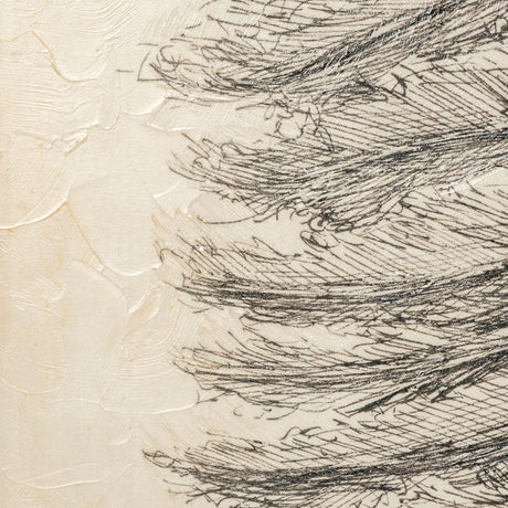 Pacific North West Tree Sketch II by Melissa Wang a Hand Embellished Textured Canvas by Mercana at Eve Furniture