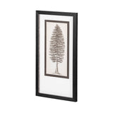 Pacific North West Tree Sketch II Melissa Wang Hand Embellished Framed Art Print Matted under Glass by Mercana at Eve Furniture