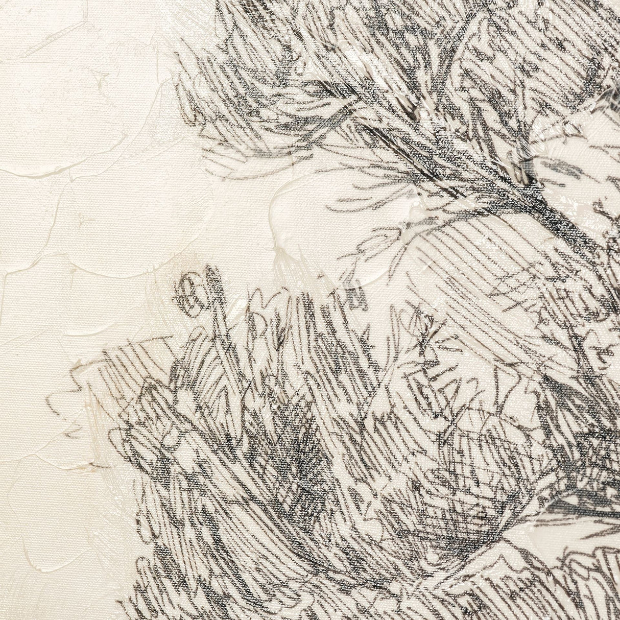 Pacific North West Tree Sketch III by Melissa Wang a Hand Embellished Textured Canvas by Mercana at Eve Furniture