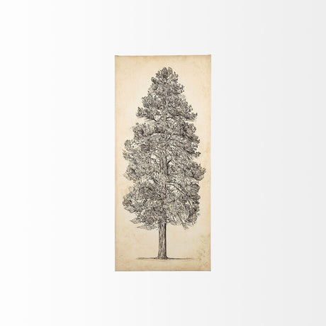 Pacific North West Tree Sketch III by Melissa Wang a Hand Embellished Textured Canvas by Mercana at Eve Furniture
