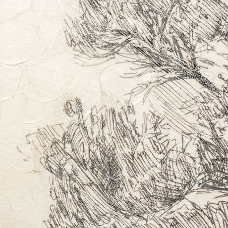 Pacific North West Tree Sketch III by Melissa Wang a Hand Embellished Textured Canvas by Mercana at Eve Furniture