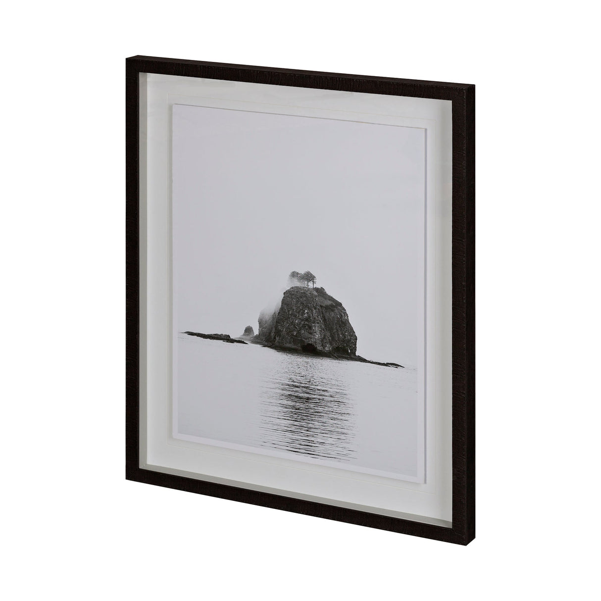 Pacific Ocean Foggy Island by Goldie, Kyle a Framed Photo Art Print Matted under Glass by Mercana at Eve Furniture