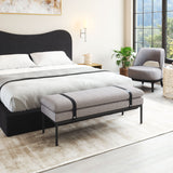 Padd Gray Bench by Zuomod at Eve Furniture